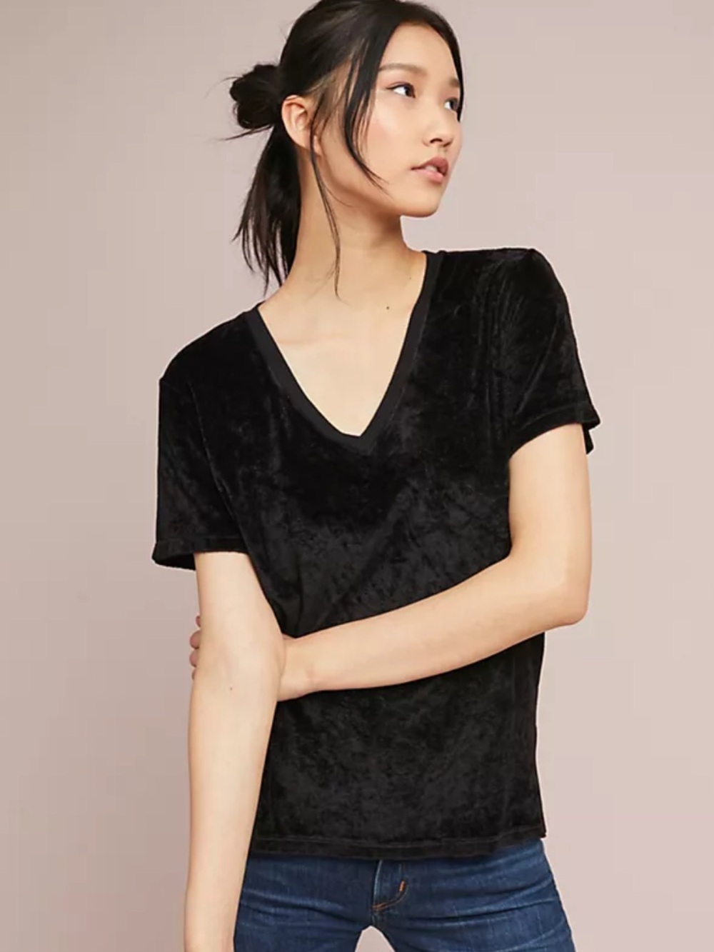 Michael Stars Vali Velvet VNeck Tee SM